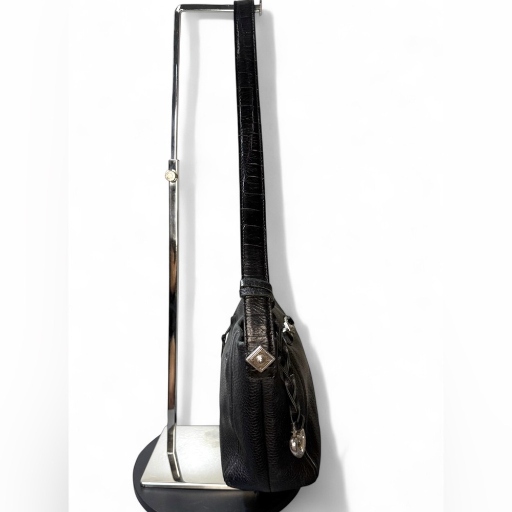 Brighton Black Pebbled Leather Shoulder Bag - Picture 7 of 10